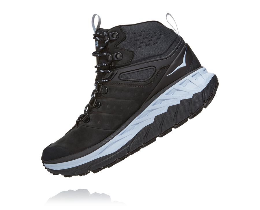 Hoka One One Stinson Mid Gore-Tex Vandringsskor Dam - Svarta - HCBIY-6251